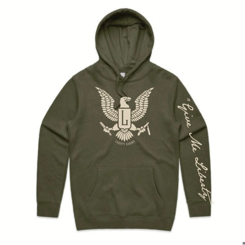 Liberty Eagle Hoodie - Olive Green