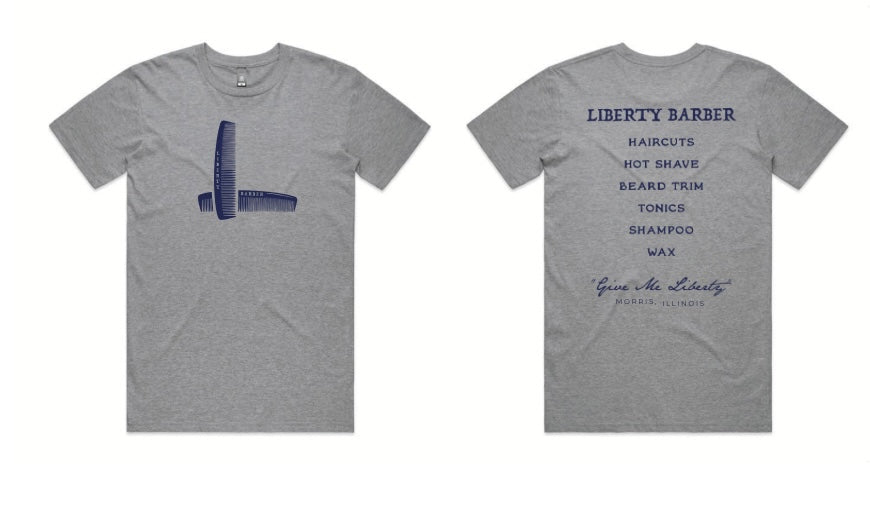 Liberty Barber - Dual Comb Tee (Heather Gray)