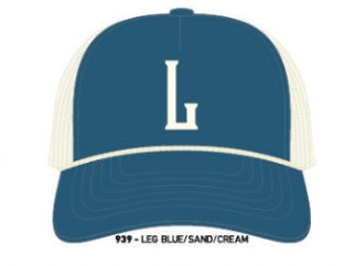Liberty Barber - “L” Snapback (Legion Blue/Sand/Cream)